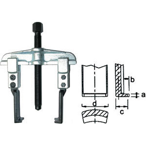 1424GE - UNIVERSAL DOUBLE-GRIP PULLERS, THIN ARMS - Orig. Buco